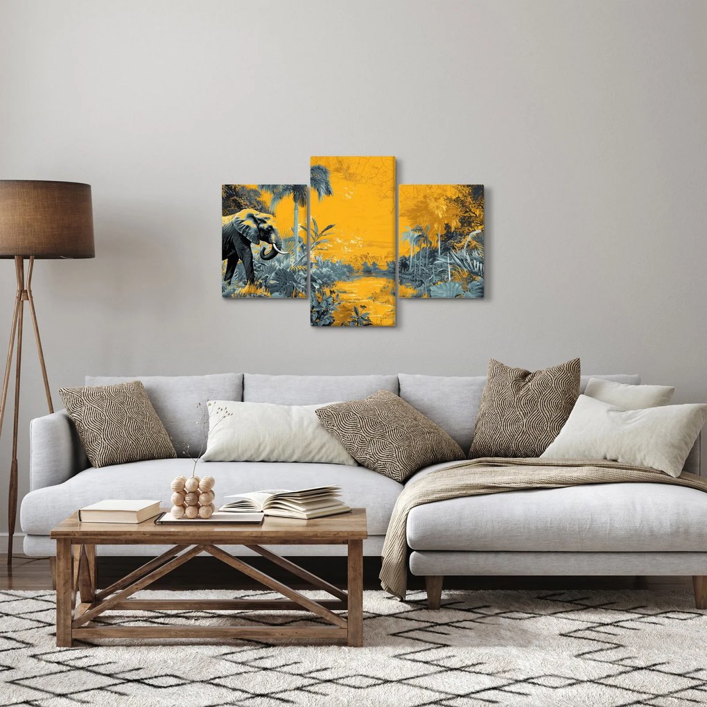 Tablou - Elefant în natură (90x60 cm)