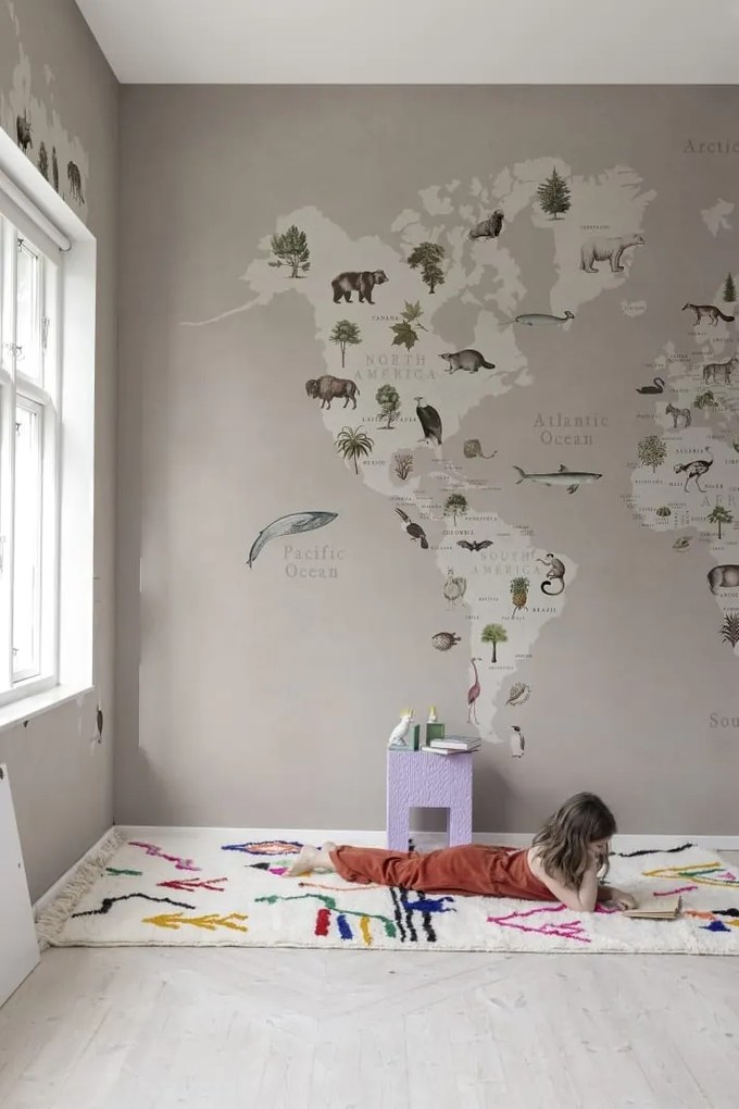 Fototapet, Animal World, Pastel Pink, Rebel Walls