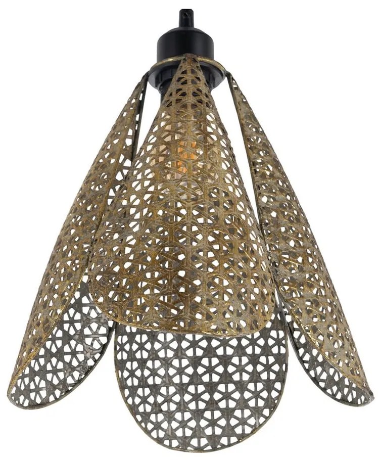 Lustră aurie cu abajur din metal ø 24 cm – Ixia