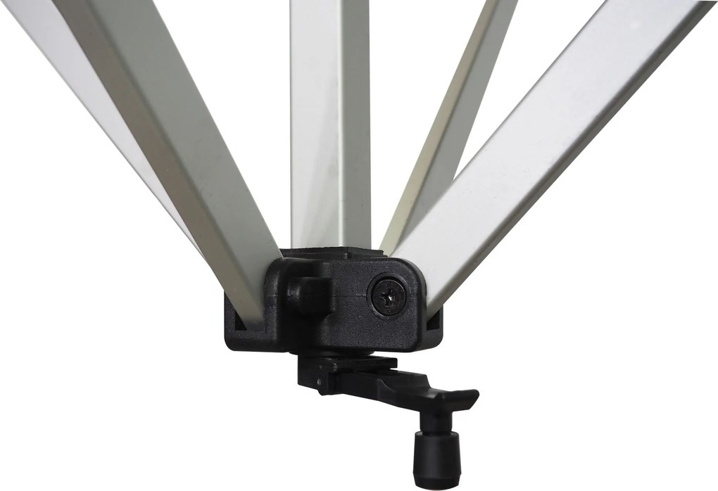 Cort pliabil 6 × 4 m – aluminiu HEXAGON, Alb