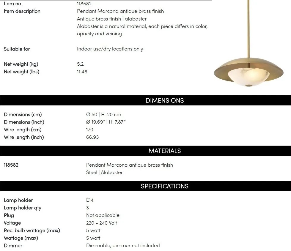Lustra design LUX Marcona 50cm
