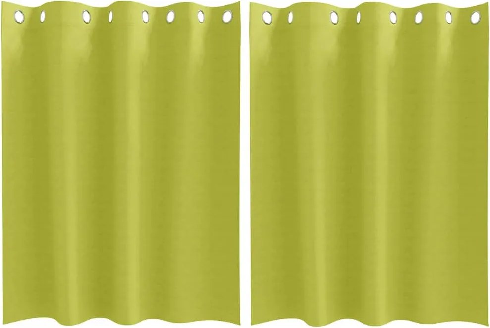 vidaXL Perdele Opaque cu Inel 2 pcs Verde 140 x 140 cm Poliester