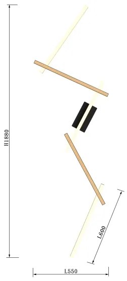 Aplică LED dimabilă Wofi 7021-506 RIMINI LED/57W/230V maro/negru