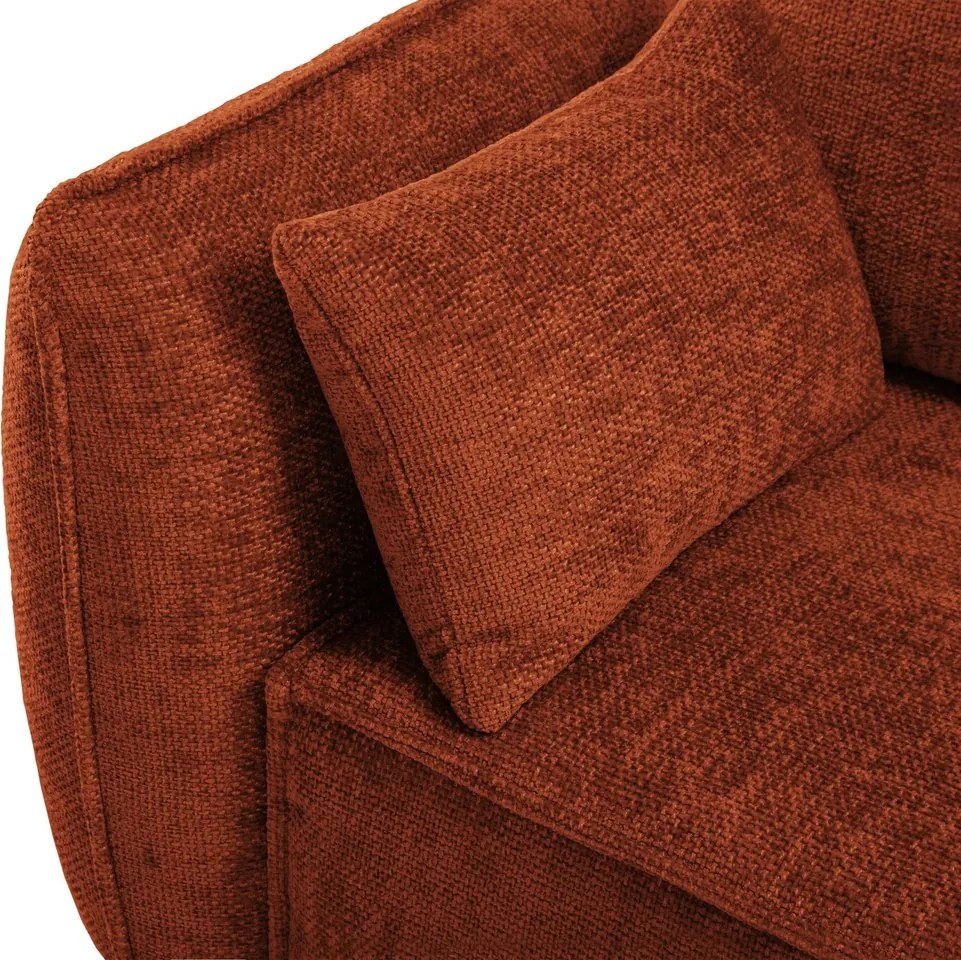 Coltar extensibil dreapta 4 locuri, Kaelle, Micadoni Home, BL, 252x165x87 cm, poliester chenille, caramiziu