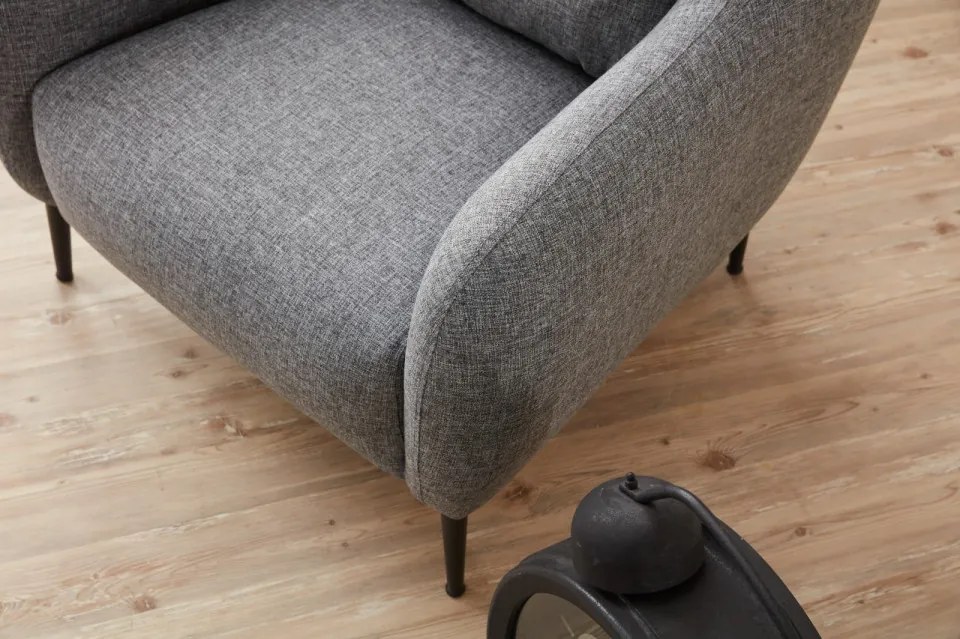 Fotoliu Venus, Poliester / Linen, Gri