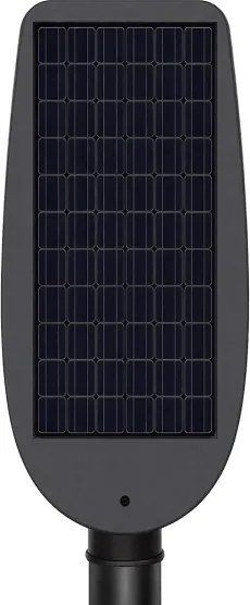 Lampă stradală solară LED VENICE, reglabilă, cu senzor, 50 W, baterie 4000 mAh, IP65, neagră + telecomandă