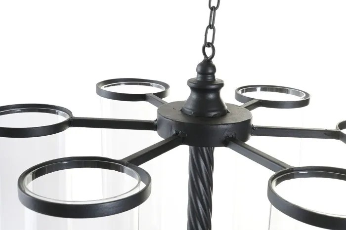 Suport de lumânări suspendat din metal și sticlă, 53×53×52 cm, „Ceiling"