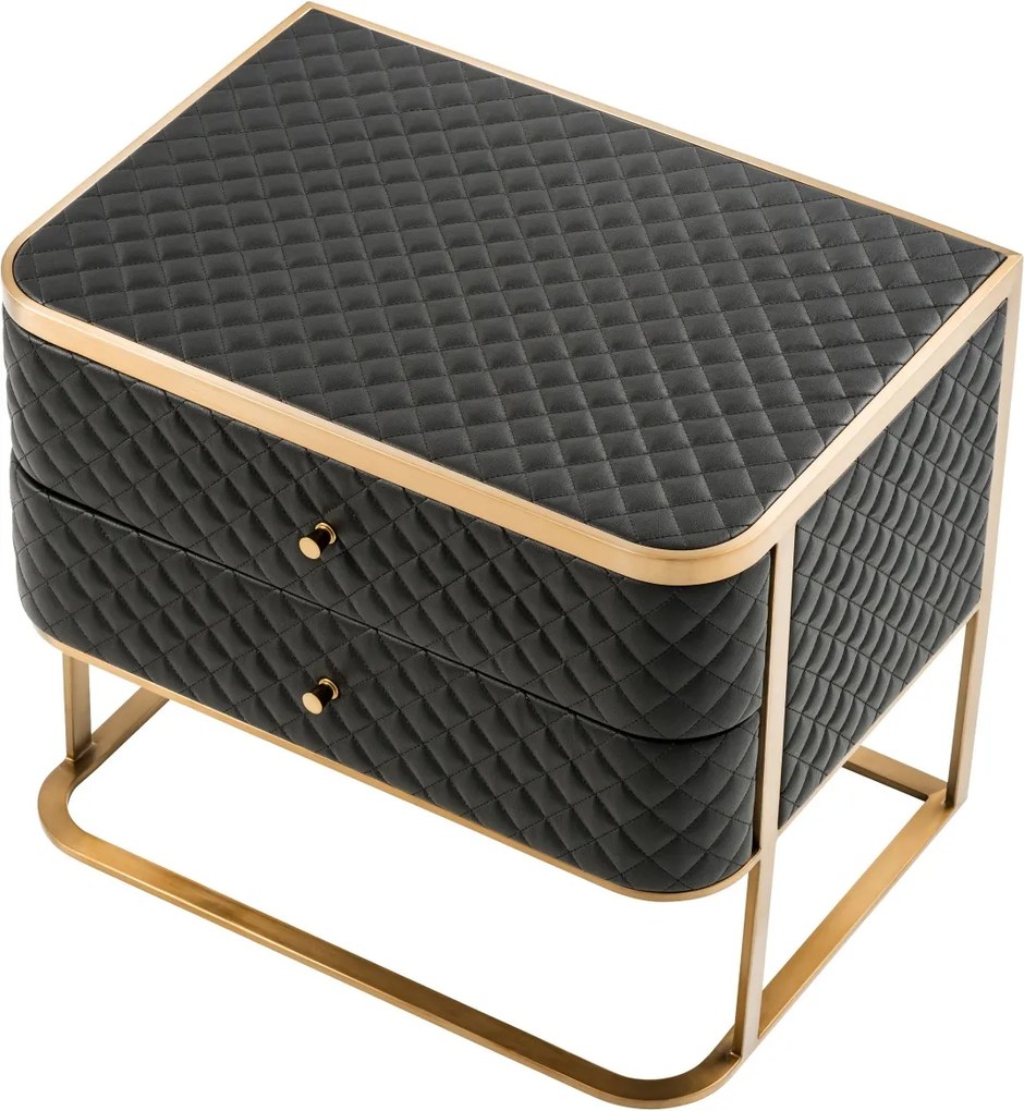 Masuta laterala/ Noptiera cu 2 sertare design LUX Monfort 113407 HZ