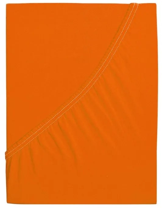 Cearsaf din jerse pentru patut de copii EXCLUSIVE 70x140 cm portocaliu
