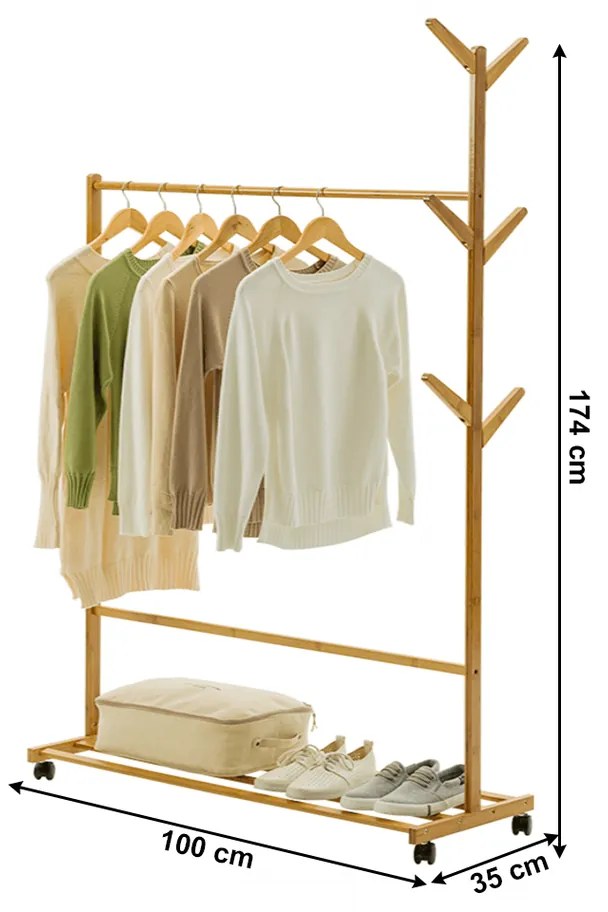 Vikir tip 3, bambus, 100 x 35 x 174 cm