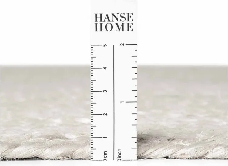 Covor alb reversibil/țesut manual rotund din iută ø 140 cm Braided – Hanse Home