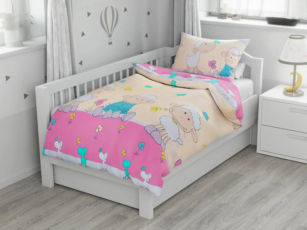 Lenjerie de pat din bumbac Culoare crem, OAIE
