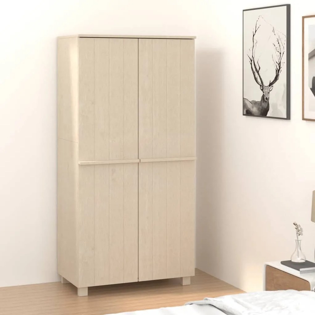 vidaXL Dulap haine „HAMAR” maro miere 89x50x180 cm, lemn masiv de pin