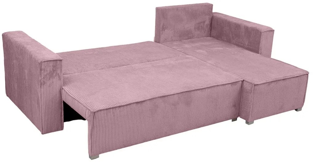 Canapea colt extensibila SMART COSARO mov deschis, cu colt bilateral + 2 perne CADOU