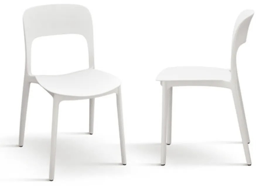 SCAUN ROSINNA -POLIPROPILENA- HORECA - ALB