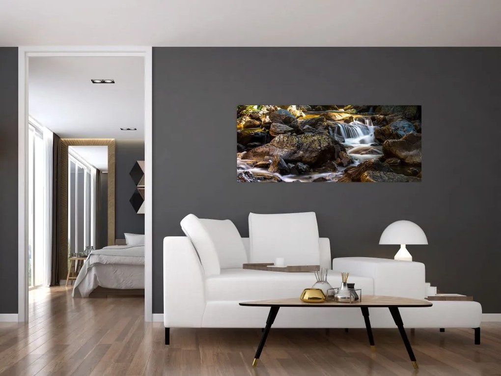 Tablou cu râul pietros (120x50 cm)