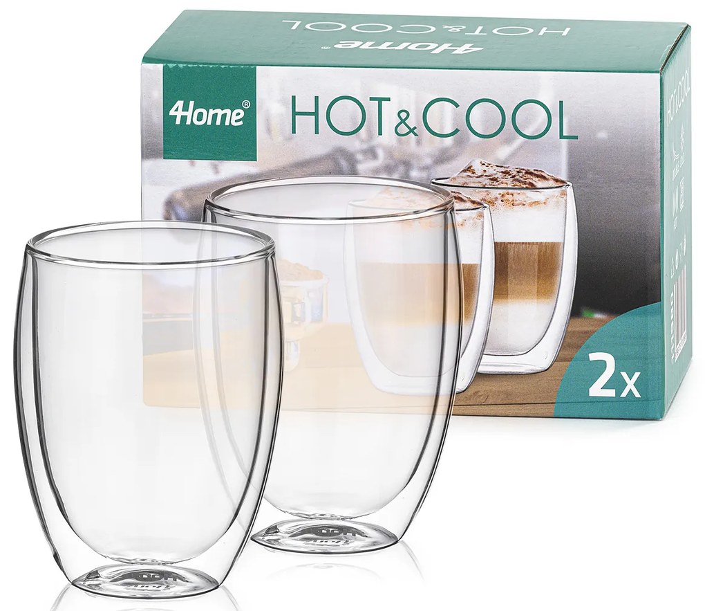 Pahare termo pentru latte 4Home Hot&Cool 350ml, 2 buc.