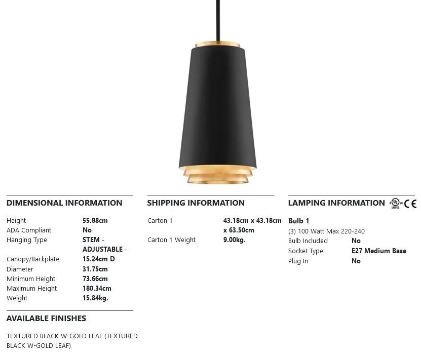 Pendul elegant design modern FAHRENHEIT big