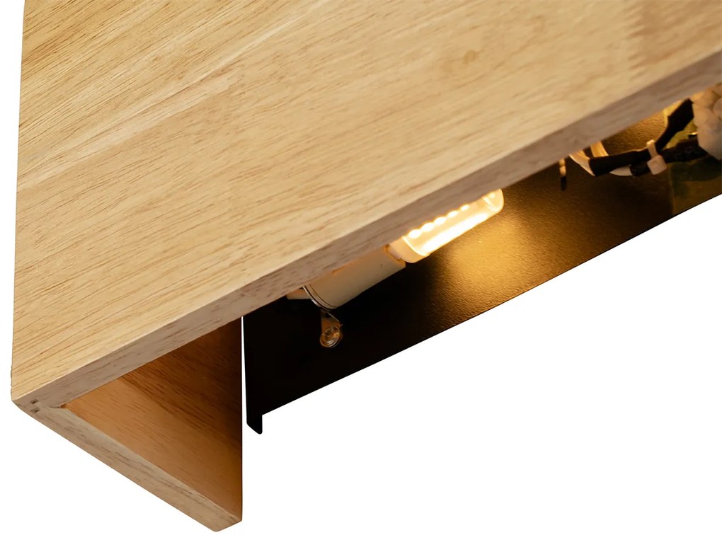 Aplică de perete rustică din lemn de stejar - Otan