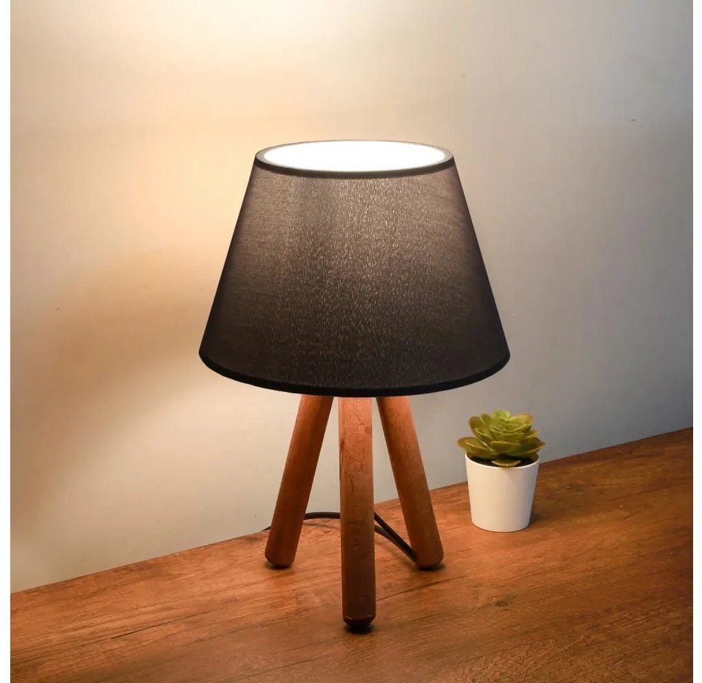 Lampă de masă AYD 1xE27/40W/230V maro/negru