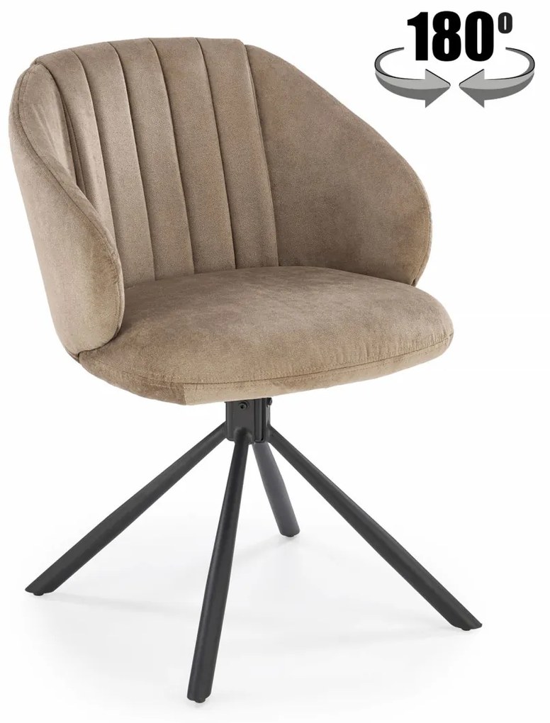 Scaun rotativ K533 stofa cappucino
