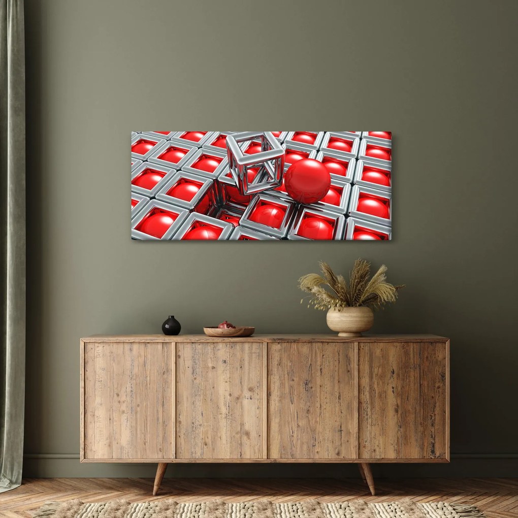 Tablou - Abstract metalic 3D (120x50 cm)