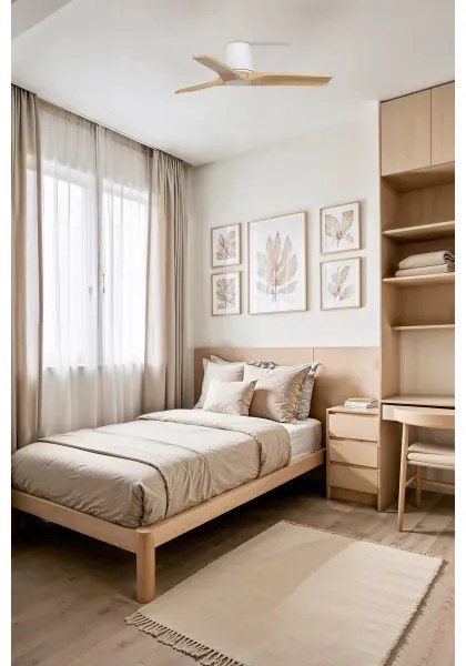 FARO 33836WT - Ventilator tavan HEYWOOD TUB S pin alb pr. 90 cm WT + DO