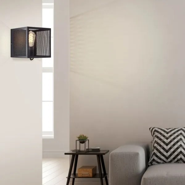 Aplică Brilliant MAZE 1xE27/40W/230V negru