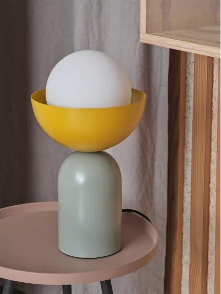 Osram - Lampă de masă DECOR BOWL 1xE14/25W/230V verde/galben