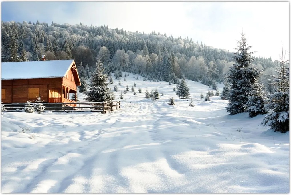 Tablou - Cabană de munte (90x60 cm)