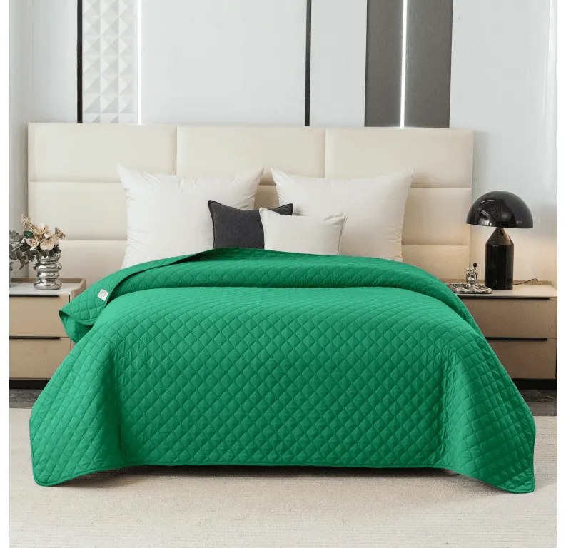Cuvertura de pat cu model LANTA, verde Dimensiune: 220 x 240 cm