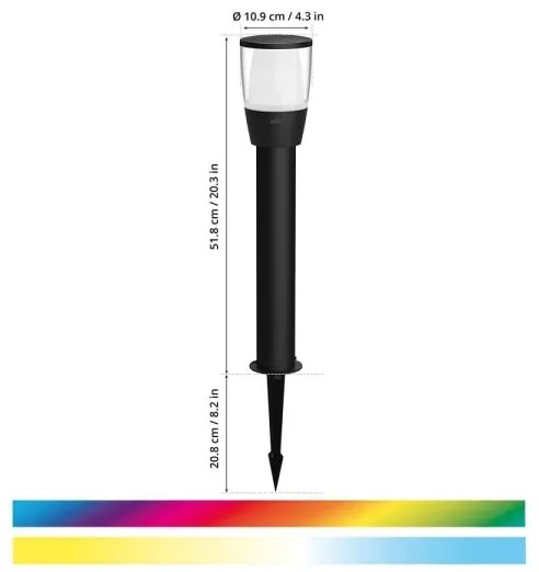 WiZ - Lampă LED RGBW reglabilă de exterior ELPAS LED/4,8W/12/230V IP65 Wi-Fi