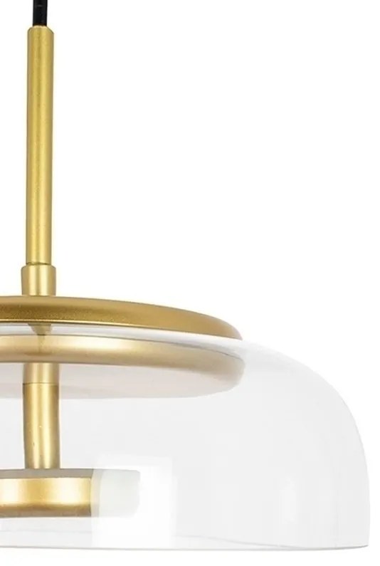 Lustra suspendata LED, Metal, Sticla, Eden