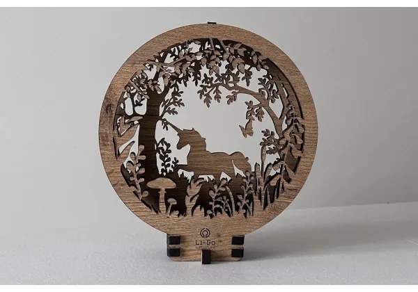 Li-Go 23568/DUB2 - Decorațiune LED de masă reglabilă, LED/12W/230V, 20x22 cm, stejar