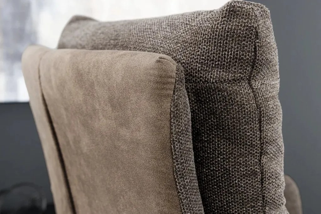 Set de 2 scaune pivotante BIG GEORGE maro taupe