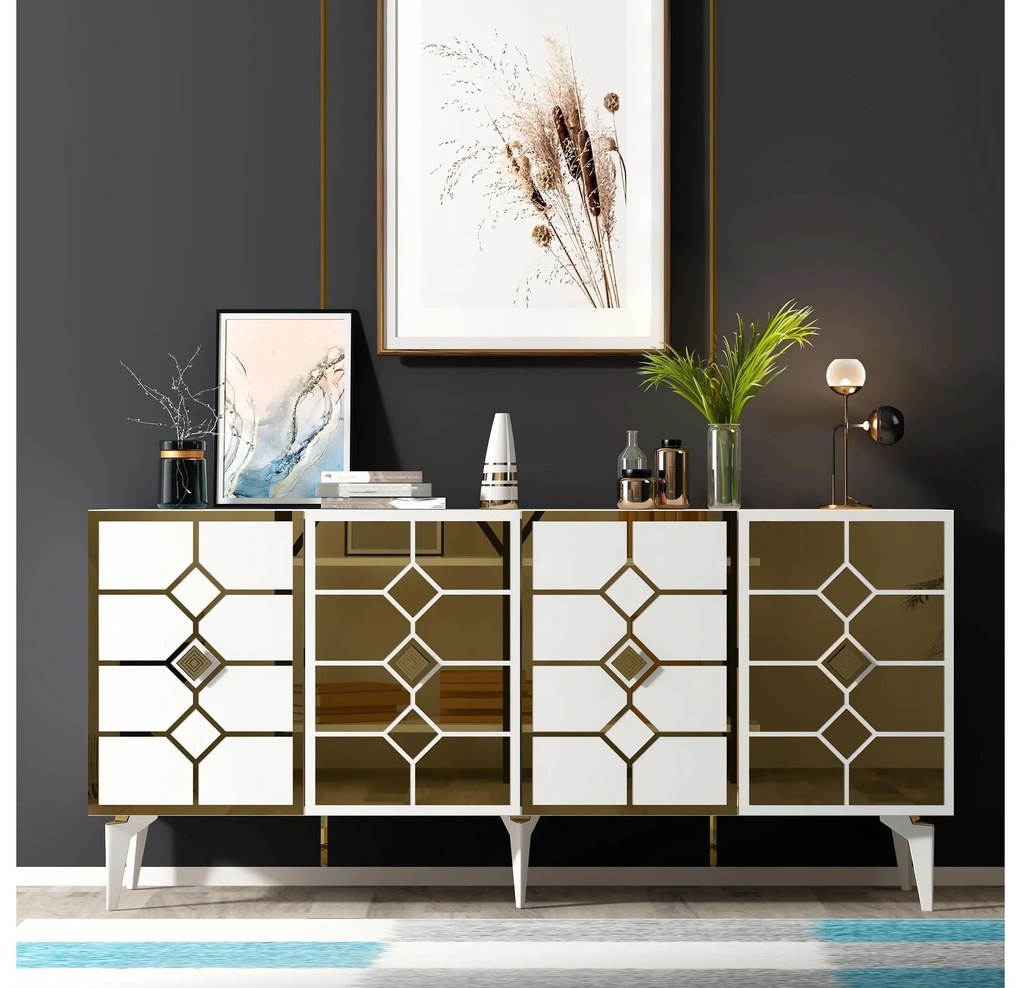 Dulap Kavesi 1 (alb + auriu) . 1093517