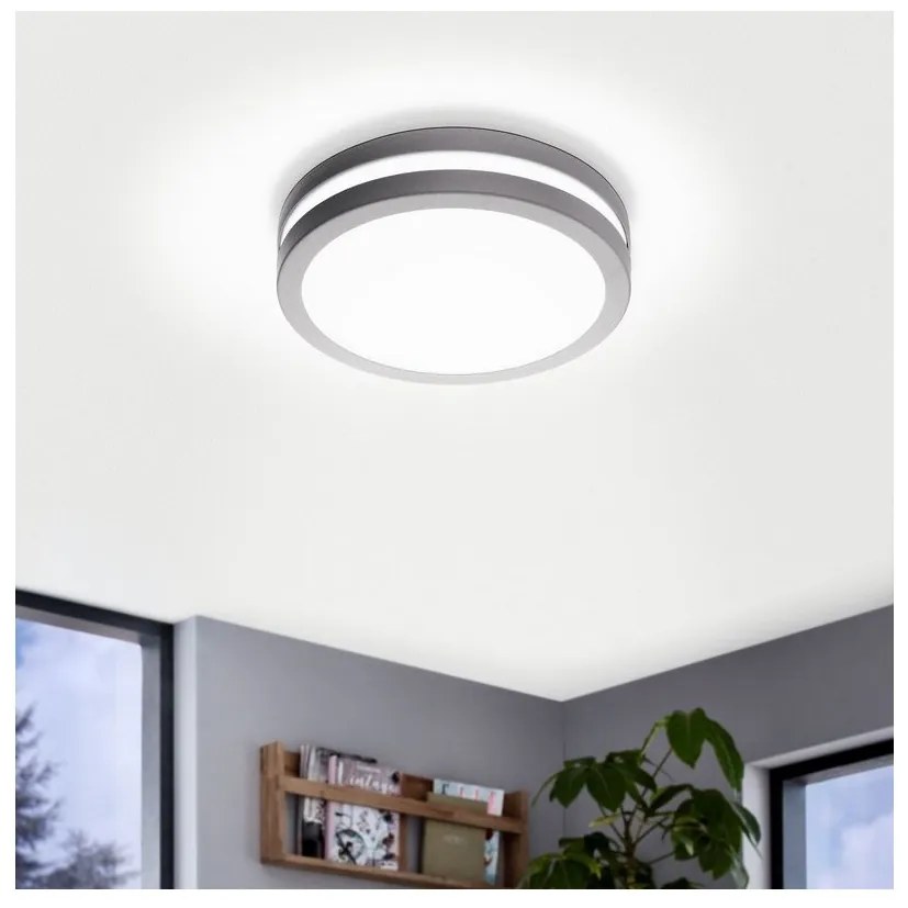 Eglo 97299 - Aplica LED LOCANA-C pentru baie, LED/14W, argintie, IP44, cu intensitate reglabilă