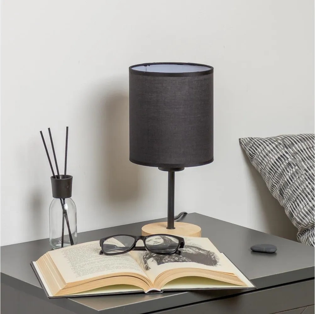 Lampă de masă Brilagi NUBILA WOOD 1xE27/25W/230V stejar/negru