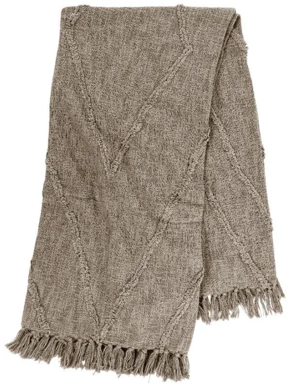 Cuvertură maro deschis din bumbac pentru pat dublu 250x260 cm Sahara - Tiseco Home Studio