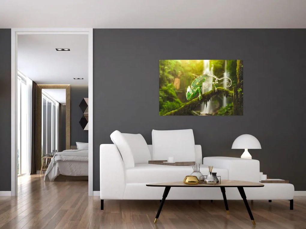 Tablou cu șopârlă (90x60 cm)