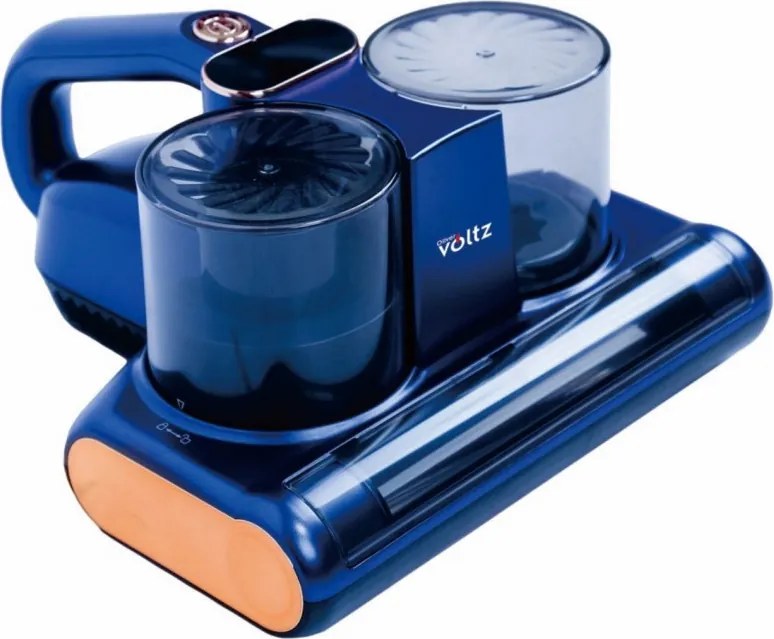 La mâna a doua: Aspirator antiacarieni Oliver Voltz OV51003B, Fara fir, 120W, 14.8V 2500mAh, UVC LED, Ultrasonic, Albastru