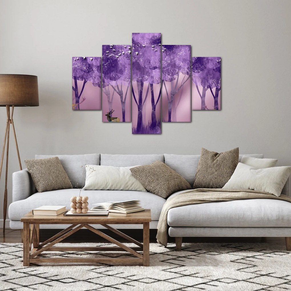 Tablou - Cerbi în pădurea magică (150x105 cm)