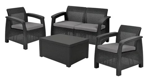 Set mobilier de gradina Corfu II DUO BOX Grafit/ Gri- rece