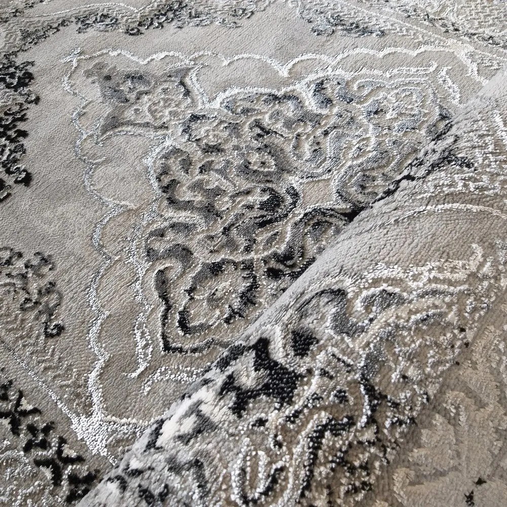 Covor negru elegant în stil vintage Lăţime: 80 cm | Lungime: 150 cm