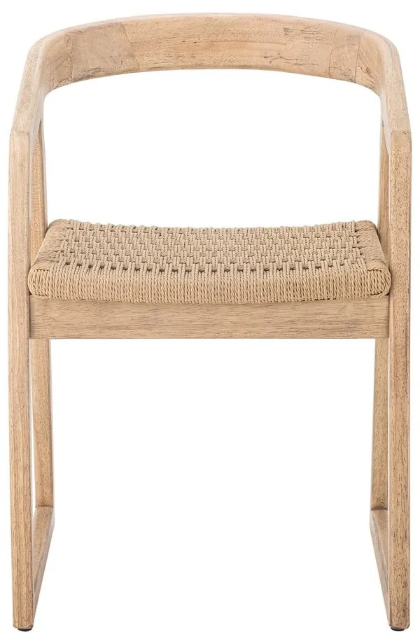 Scaun de dining în culoare naturală din lemn de arbore de cauciuc Serrone – Bloomingville