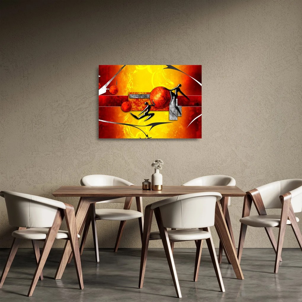 Tablou pe sticlă - Pictura omenirii (70x50 cm)
