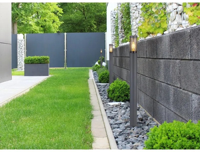 Stalp mediu pentru iluminat exterior design modern IP44 Boston antracit