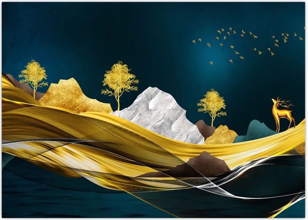 Tablou - Peisaj, cerb (70x50 cm)