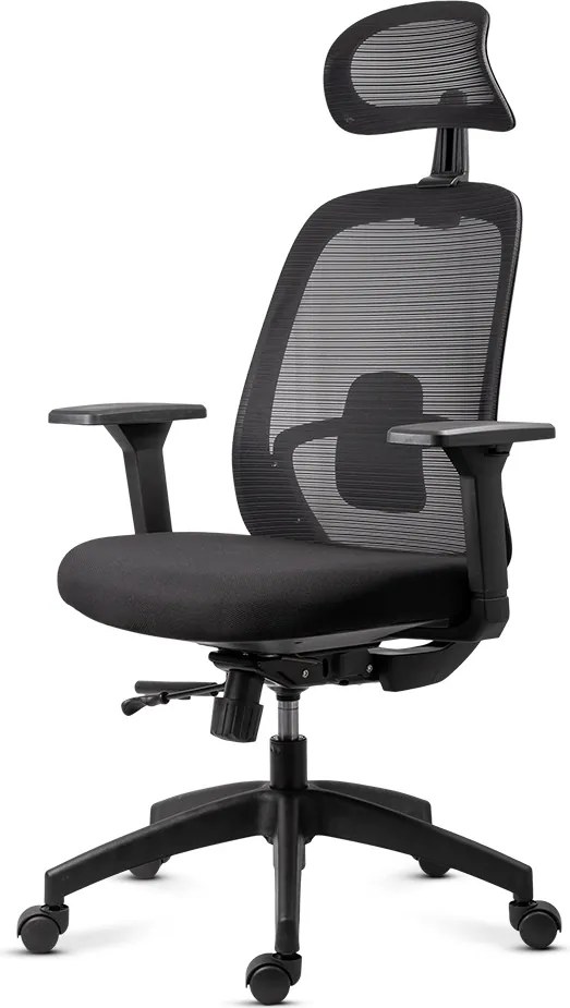 Scaun de birou ergonomic din mesh cu brațe 3D și spătar rabatabil OFF 404 negru