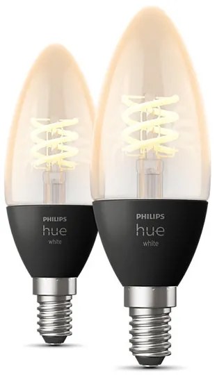 SET 2x bec LED dimabil Philips Hue WHITE FILAMENT E14/4,5W/230V 2100K